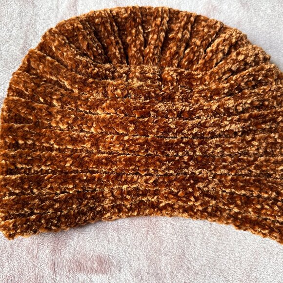 A New Day Women's Chenille Knit Turban Style Hat Copper One Size NWOT - Picture 2 of 3